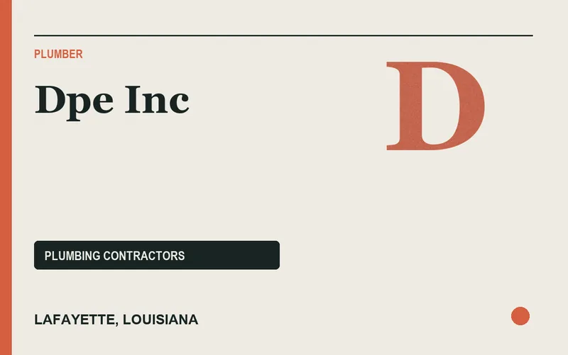 Dpe Inc in Lafayette, Louisiana