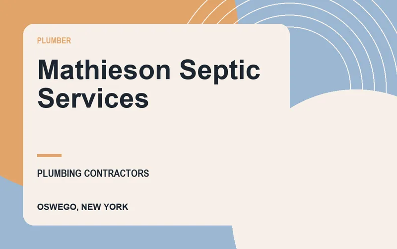 Mathieson Septic Services in Oswego, New York