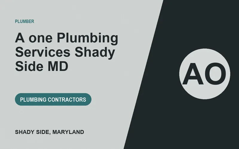 A one Plumbing Services Shady Side MD in Shady Side, Maryland