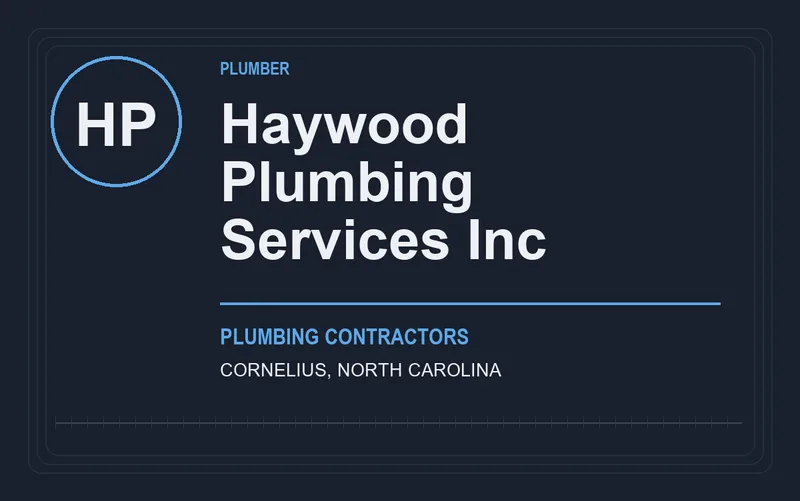 Haywood Plumbing Services Inc in Cornelius, North Carolina