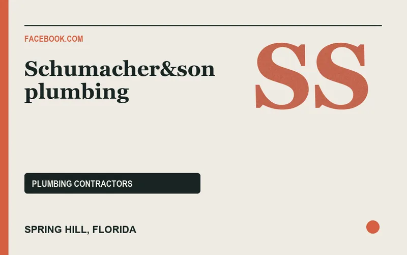 Schumacher&son plumbing in Spring Hill, Florida