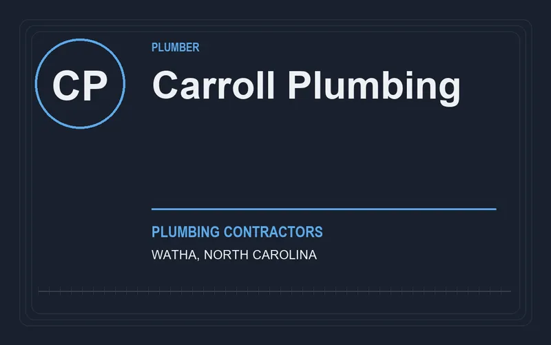 Carroll Plumbing in Watha, North Carolina