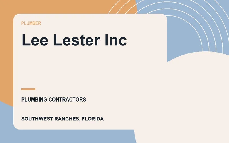 Lee Lester Inc in Southwest Ranches, Florida