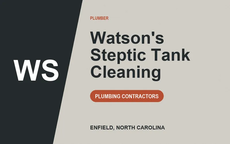 Watson's Steptic Tank Cleaning in Enfield, North Carolina