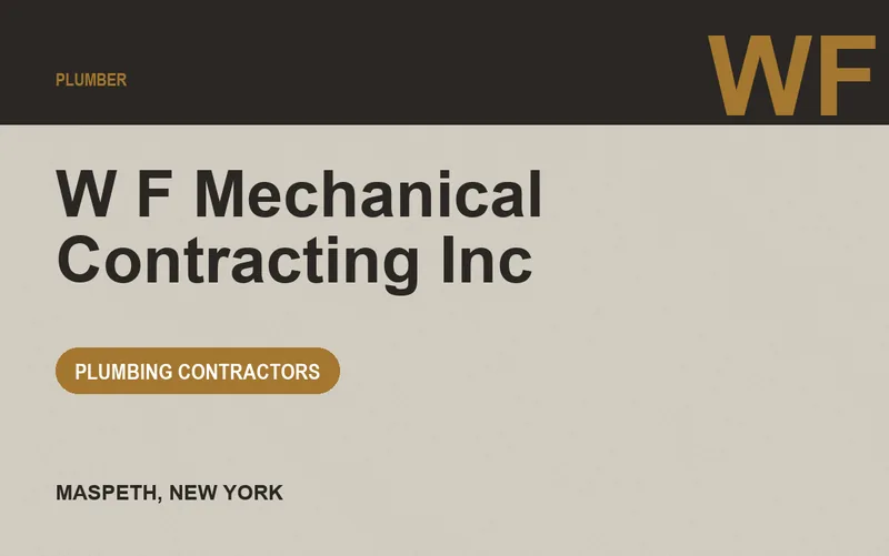 W F Mechanical Contracting Inc in Maspeth, New York