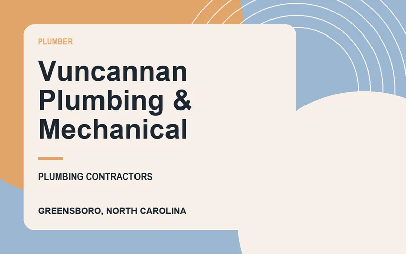 Vuncannan Plumbing & Mechanical in Greensboro, North Carolina