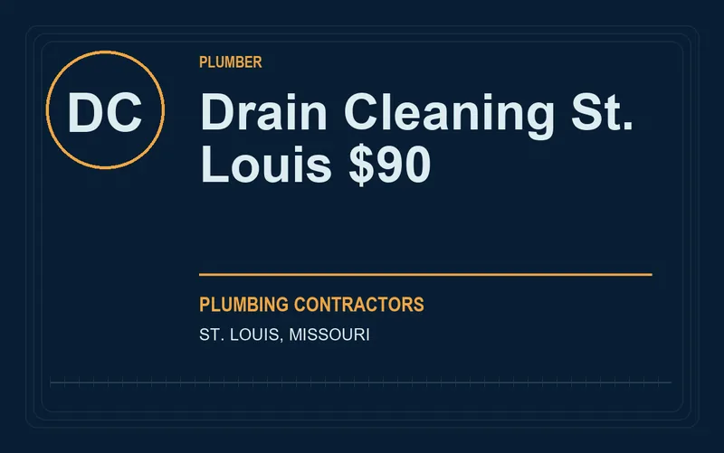 Drain Cleaning St. Louis $90 in St. Louis, Missouri