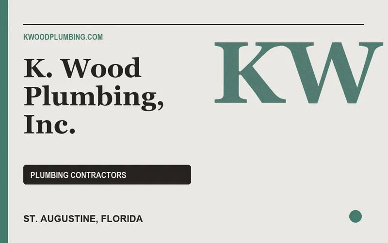 K. Wood Plumbing, Inc. in St. Augustine, Florida