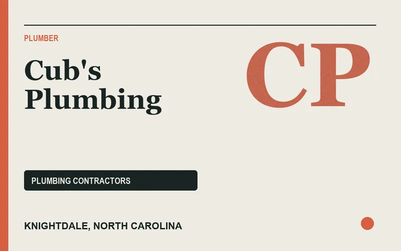 Cub's Plumbing in Knightdale, North Carolina