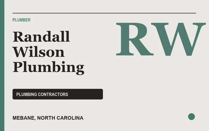 Randall Wilson Plumbing in Mebane, North Carolina