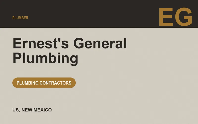Ernest's General Plumbing in US, New Mexico