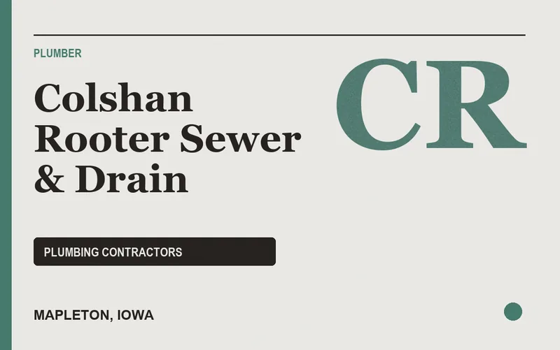 Colshan Rooter Sewer & Drain in Mapleton, Iowa