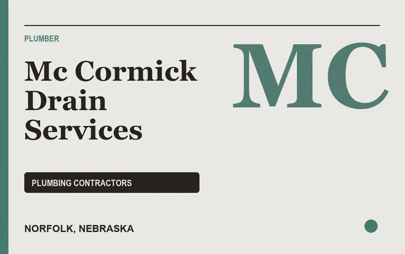 Mc Cormick Drain Services in Norfolk, Nebraska