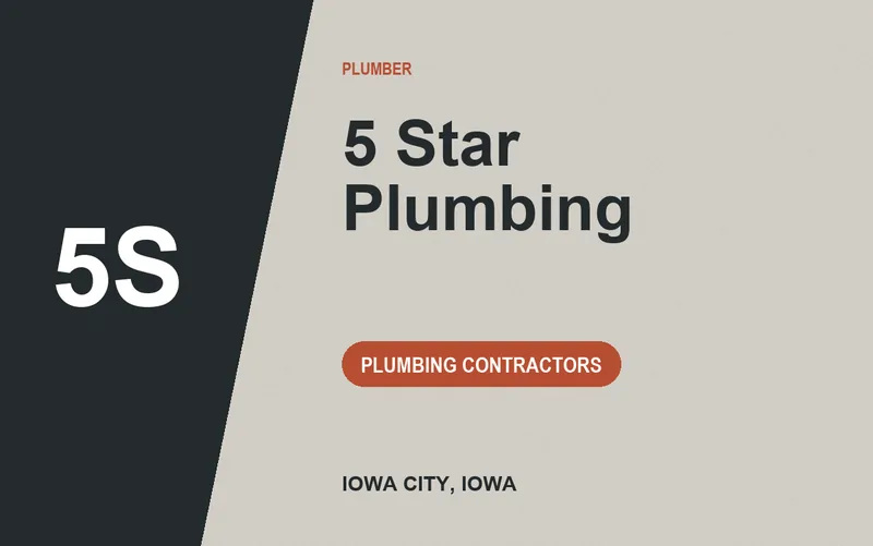 5 Star Plumbing in Iowa City, Iowa