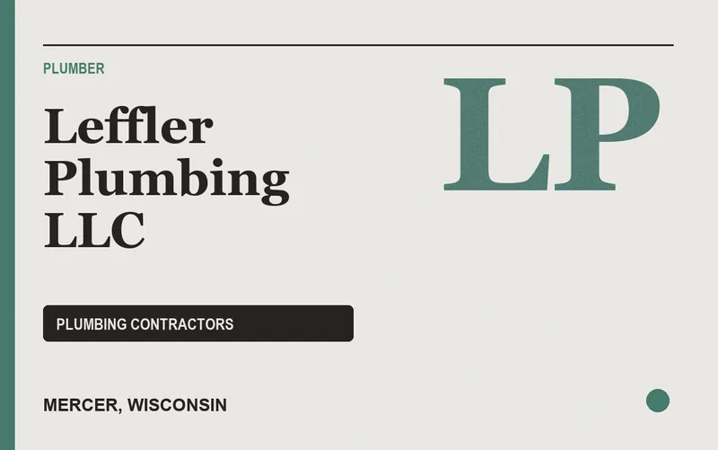 Leffler Plumbing LLC in Mercer, Wisconsin
