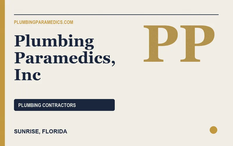 Plumbing Paramedics, Inc in Sunrise, Florida