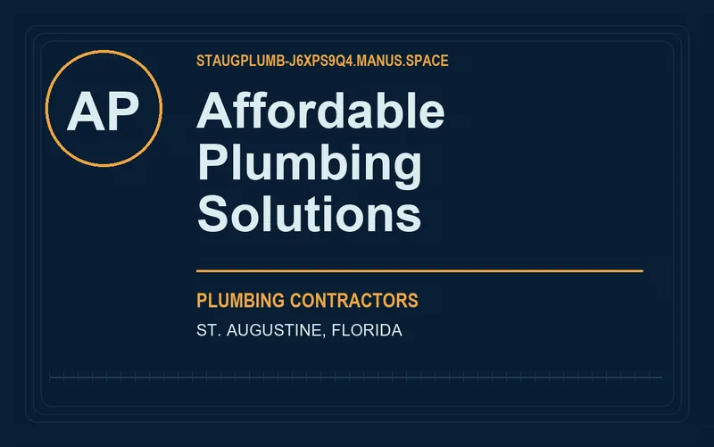 Affordable Plumbing Solutions in St. Augustine, Florida