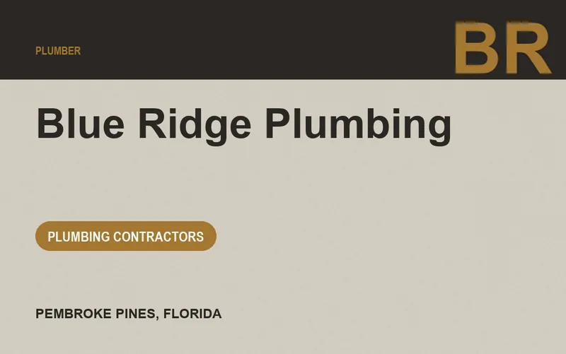 Blue Ridge Plumbing in Pembroke Pines, Florida