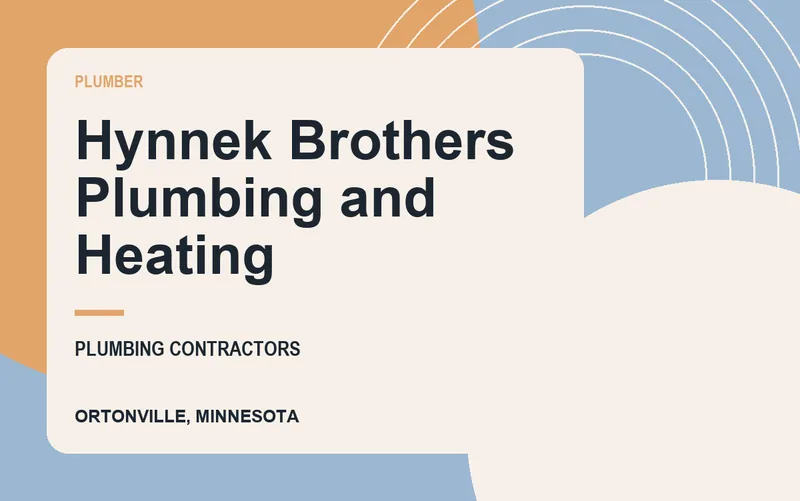 Hynnek Brothers Plumbing and Heating in Ortonville, Minnesota