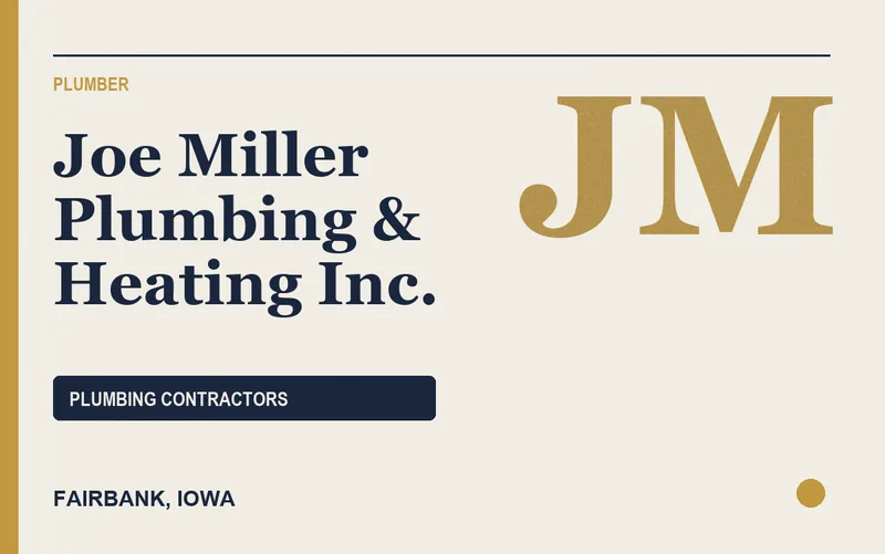 Joe Miller Plumbing & Heating Inc. in Fairbank, Iowa