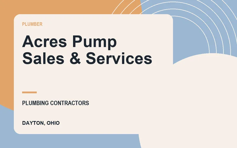 Acres Pump Sales & Services in Dayton, Ohio