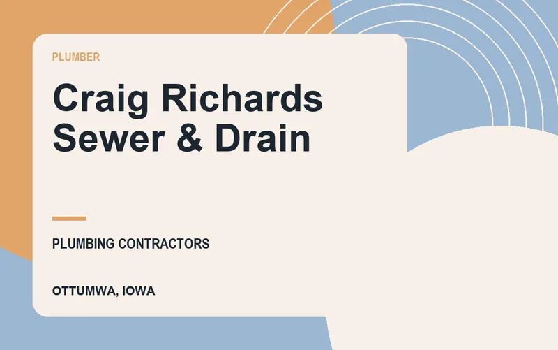 Craig Richards Sewer & Drain in Ottumwa, Iowa