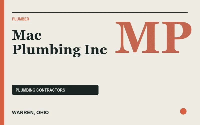 Mac Plumbing Inc in Warren, Ohio