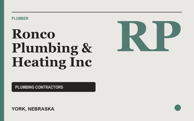 Ronco Plumbing & Heating Inc in York, Nebraska