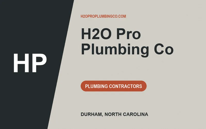 H2O Pro Plumbing Co in Durham, North Carolina