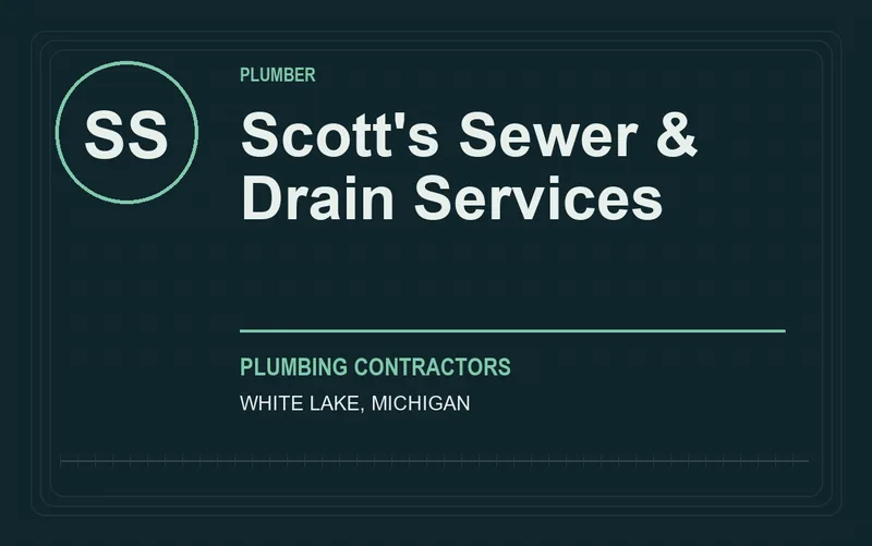 Scott's Sewer & Drain Services in White Lake, Michigan