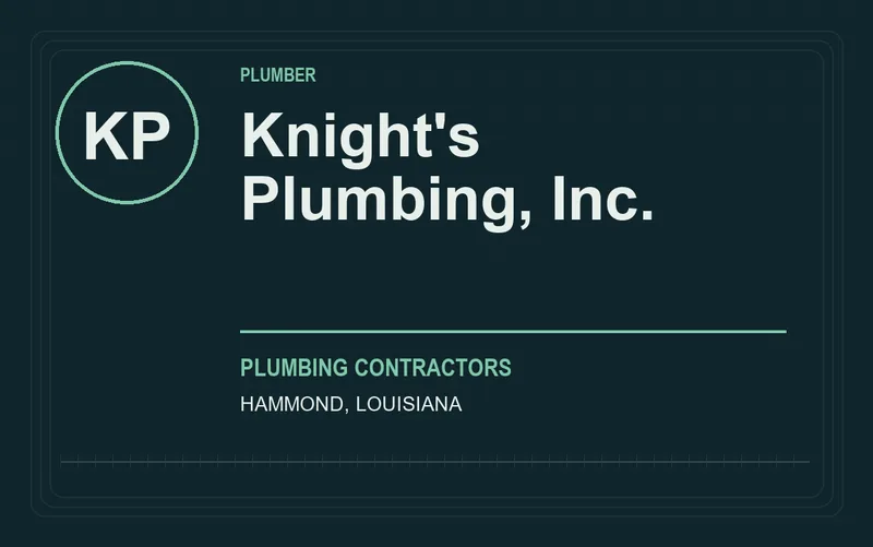 Knight's Plumbing, Inc. in Hammond, Louisiana