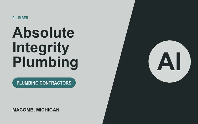 Absolute Integrity Plumbing in Macomb, Michigan