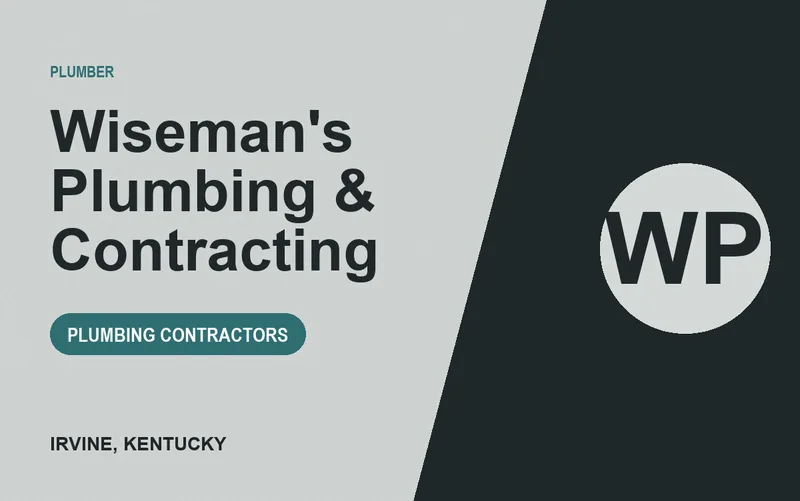 Wiseman's Plumbing & Contracting in Irvine, Kentucky