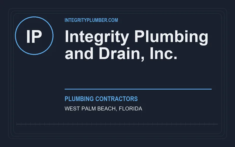 Integrity Plumbing and Drain, Inc. in West Palm Beach, Florida