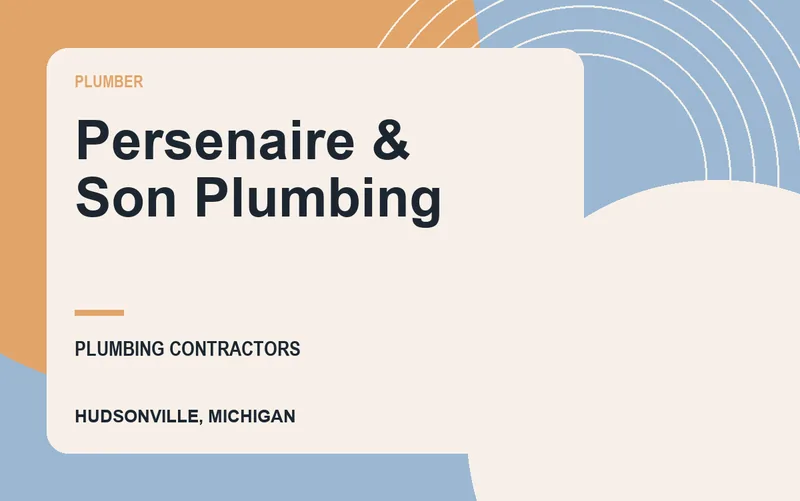 Persenaire & Son Plumbing in Hudsonville, Michigan