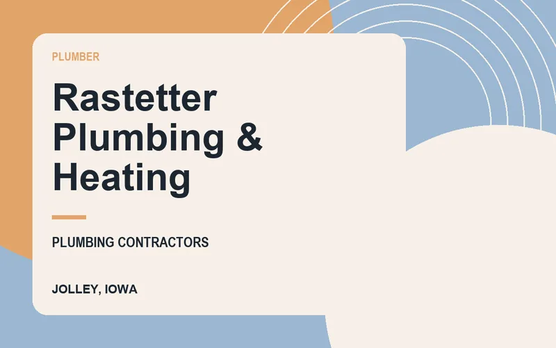 Rastetter Plumbing & Heating in Jolley, Iowa