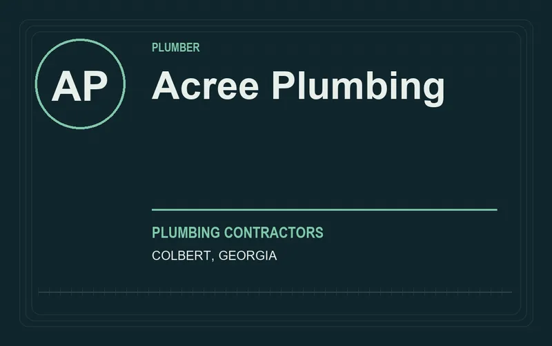Acree Plumbing in Colbert, Georgia