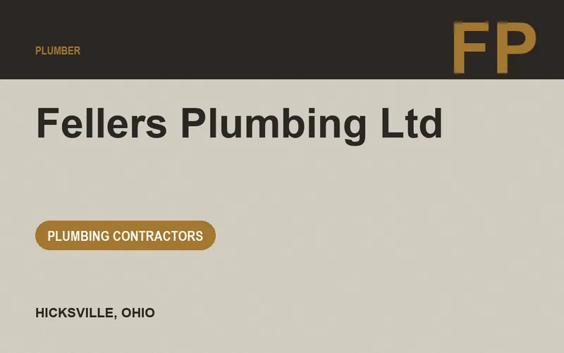 Fellers Plumbing Ltd in Hicksville, Ohio