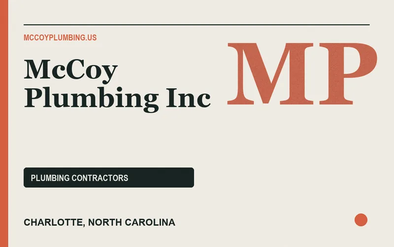 McCoy Plumbing Inc in Charlotte, North Carolina