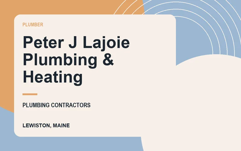Peter J Lajoie Plumbing & Heating in Lewiston, Maine