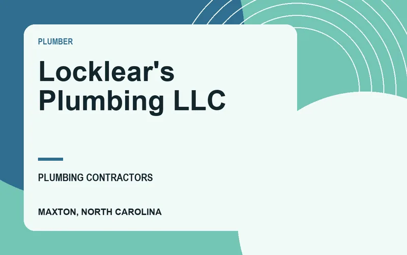 Locklear's Plumbing LLC in Maxton, North Carolina