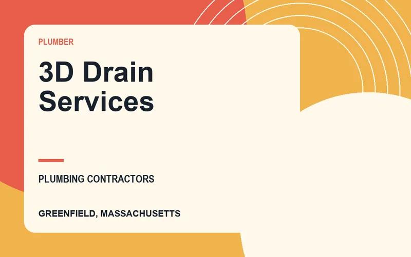 3D Drain Services in Greenfield, Massachusetts