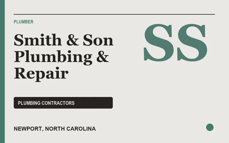 Smith & Son Plumbing & Repair in Newport, North Carolina