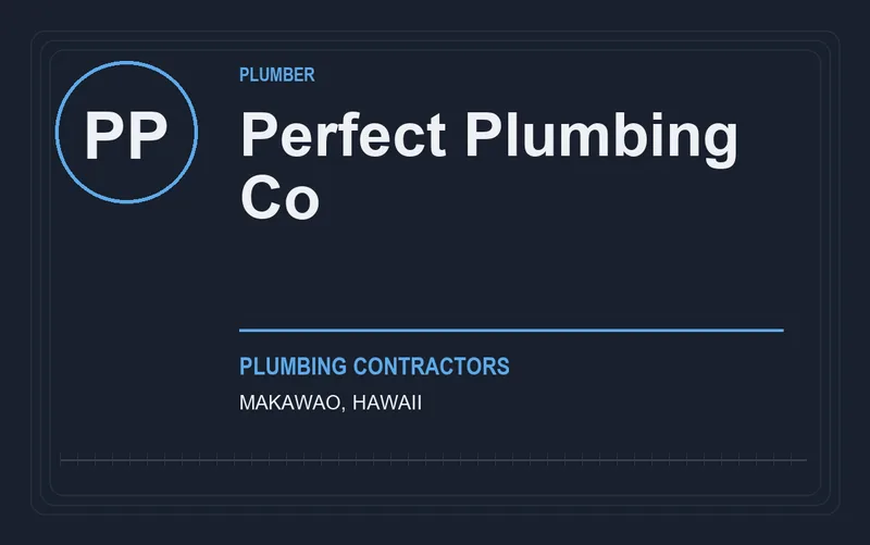 Perfect Plumbing Co in Makawao, Hawaii