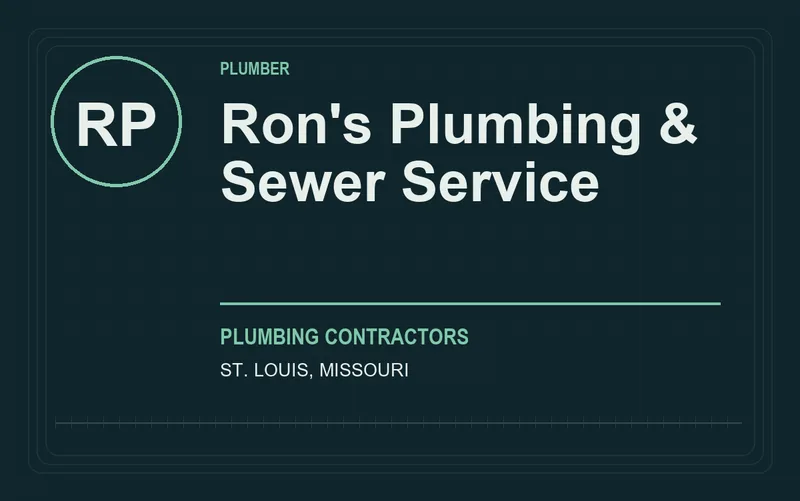 Ron's Plumbing & Sewer Service in St. Louis, Missouri