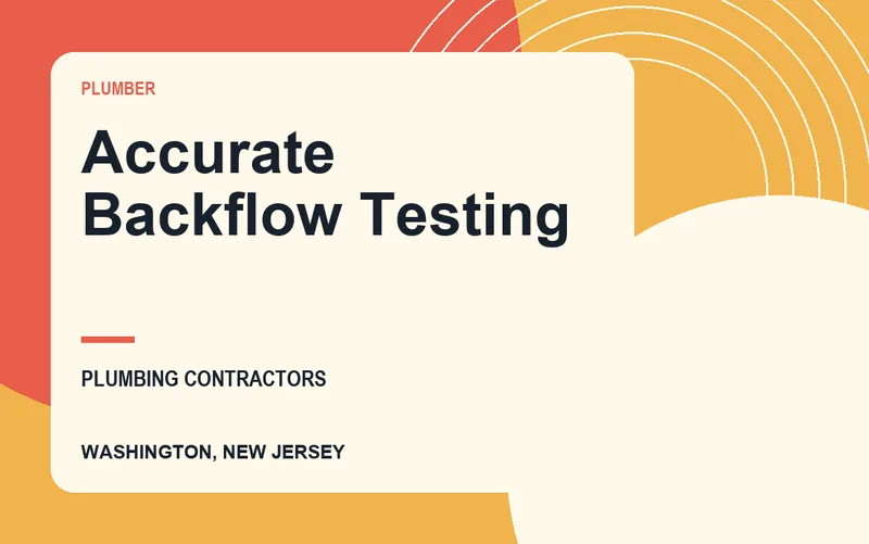 Accurate Backflow Testing in Washington, New Jersey