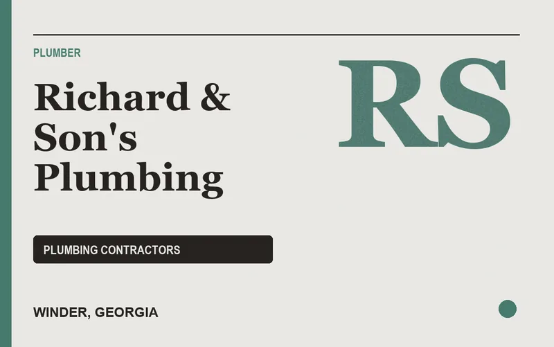 Richard & Son's Plumbing in Winder, Georgia