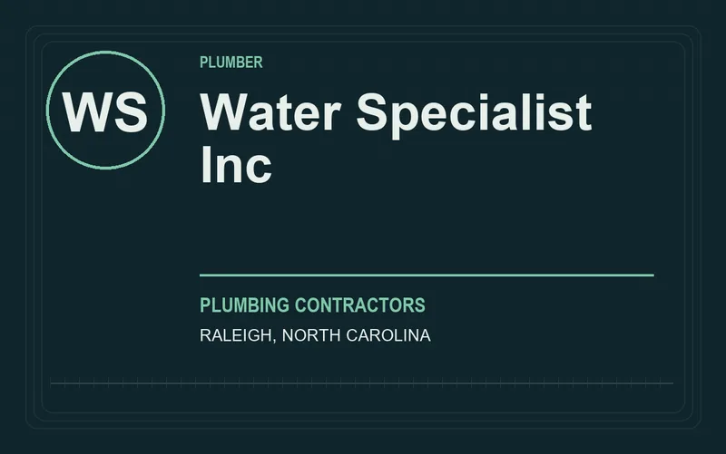 Water Specialist Inc in Raleigh, North Carolina