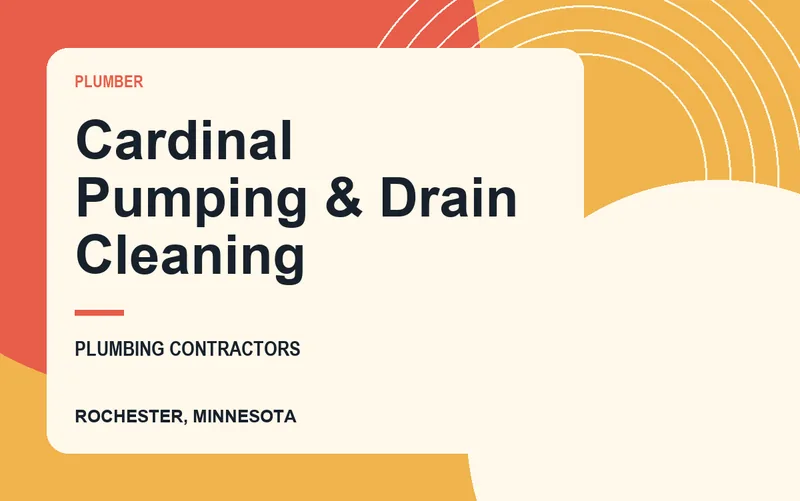 Cardinal Pumping & Drain Cleaning in Rochester, Minnesota