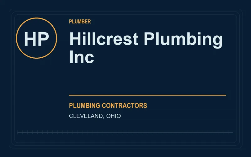 Hillcrest Plumbing Inc in Cleveland, Ohio